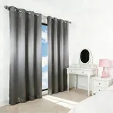 DYINDUN Thermovorhang Kälteschutz 120 x 85 cm Verdunkelungs Thermo Hitzeschutz, Weich Dicker Gardinen Blickdicht Wohnzimmer mit Ösen Verdunkelung für Wohnzimmer & Schlafzimmer, Grau