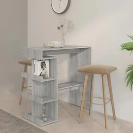 vidaXL Bartisch mit Regal 100 x 50 x 101,5 cm Grau