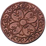 Esschert Design Gehwegplatte, Gartenfliese, Trittplatte, Terrassenplatte Motiv Klassik, rund,27.5 cm x 1,2 cm