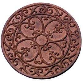 Esschert Design Gehwegplatte, Gartenfliese, Trittplatte, Terrassenplatte Motiv Klassik, rund,27.5 cm x 1,2 cm