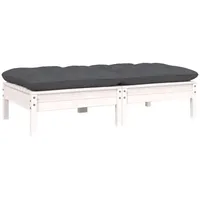 vidaXL 2-Sitzer Loungesofa weiß inkl. Kissen 806659