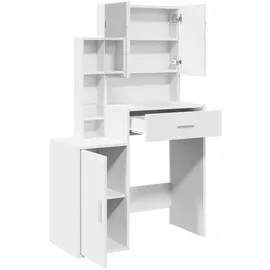 vidaXL Schminktisch mit Schrank Weiß 80x35x132 cm