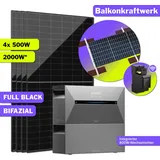 Anker 2000W Balkonkraftwerk Anker Solix Speicher 3.2kWh mit Montagepaket Stockschraube