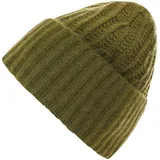 Zwillingsherz Kaschmir-Mütze in Khaki