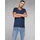 JACK & JONES T-Shirt Basic V-Neck in blauem Navy-S