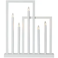 Star Trading Kerzenleuchter Frame, 5-flammig, weiß
