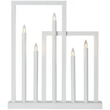 Star Trading Kerzenleuchter Frame, 5-flammig, weiß
