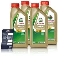 Castrol 4x 1 L EDGE 5W-30 M + Ölwechsel-Anhänger [Hersteller-Nr. 15F6DA]
