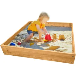 NYVI Kinder Sandkasten NYVIKids Torino 90x90 cm - Sandkasten mit Innenfolie