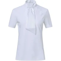 Turnier-Poloshirt Reiten Frau Euro-Star Top Rosalia WEISS|ultraweiß|WEISS S