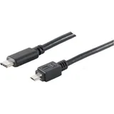 ShiverPeaks 77145-1.8, 1,8 m, USB C, Micro-USB B, USB 2.0, Adapterkabel, USB-C Stecker Micro-B Stecker, Schwarz