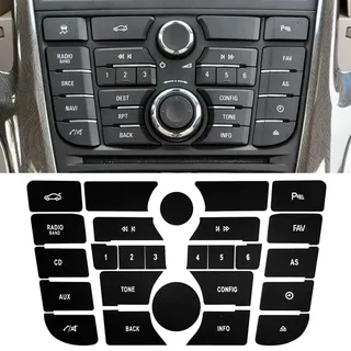 YCSYHQM Für OPEL ASTRA J Button Aufkleber Klima Radio Panel Reparatur Für Opel Astra J GTC Autozubehör Nachbearbeitung Meriva B Schalter