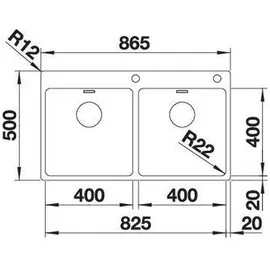 Blanco Andano 400/400-IF/A Edelstahl Seidenglanz + Druckknopfventil + InFino