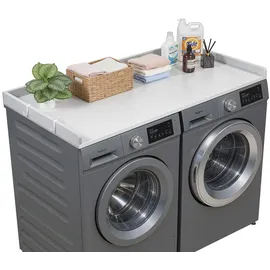 Vevor Arbeitsplatte für Waschmaschine und Trockner, 137 x 69,9 cm, bis 113 kg belastbar, Grau