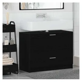 vidaXL Badezimmerschrank mit Tür 78 x 59 x 37 cm Schwarz