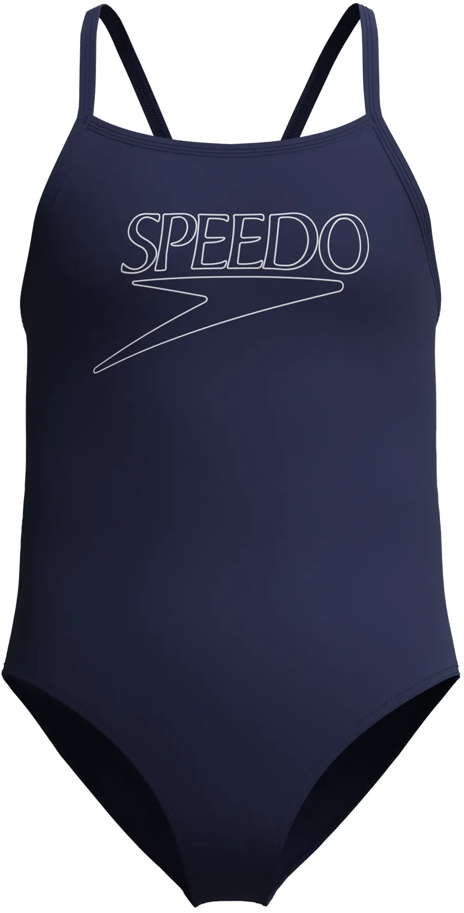 Badeanzug SPEEDO Gr. 176, blau (nvy, blu), Badeanzüge, Mädchen, 176 (170), N-Gr, Obermaterial: 100% Polyester, Badeanzug