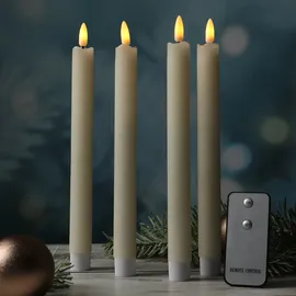 MARELIDA LED Stabkerzen 24 cm creme 4 St.