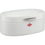 Wesco Single Elly Brotkasten in der Farbe weiß matt, pulverbeschichtetes Stahlblech, Lüftungslöcher und stabiler Handgriff