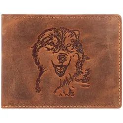 Greenburry Vintage Sternzeichen Geldbörse Leder 12 cm wolf Braun Herren 