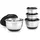 Relaxdays Schüssel-Set BOWLY silber 4-tlg., 4 St.