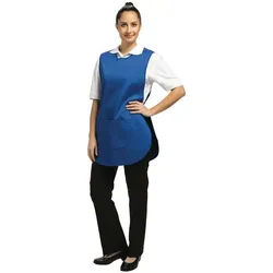 Whites Chefs Clothing Weiße Schürze mit Tasche, Königsblau