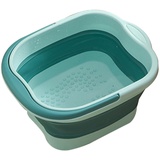 Foot Spa Basin, Foot Soak Basin, Portable Silicone Foot Massage Bath, Pediicure Bowl with Carry Handle, Foot Soak Bowl with Massager, Spa Basin for Soaking Stress Relief Portable