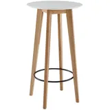 KADIMA DESIGN Bartisch rund 60 x 110 cm Weiß