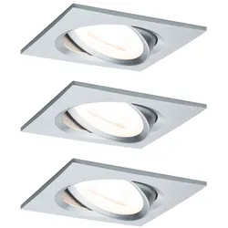 Paulmann Nova Coin LED Einbauleuchte flach | schwenkbarer Einbaustrahler | IP23 | eckig