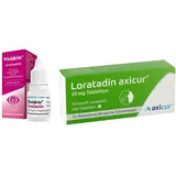 Vividrin Azelastin Augentropfen + Loratadin axicur 10 Mg Tablett