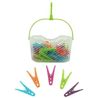 Centi Klammerkörbchen mit 30 Klammern Wäscheklammernkörbchen Klammernkorb Wäscheklammern