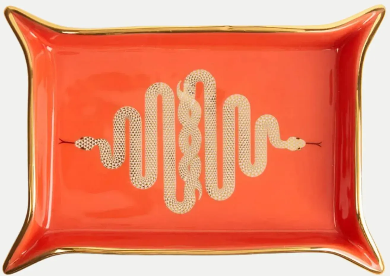 Teller Snake 17,8 x 12,9 x 2,5 cm Orange