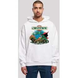 Kapuzenpullover F4NT4STIC "Centipede Atari Retro Gaming", Herren, Gr. XS, weiß, Obermaterial: 100% Baumwolle, casual, oversize, Langarm, Pullover, Premium Qualität