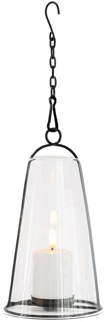 Laterne mit LED-Kerze Albert Sirius transparent, 23 cm