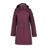 ICEPEAK Funktionsmantel »D SOFTSHELLJACKE LANG AGARAM«, Gr. 42, PLUM, , 53667859-42