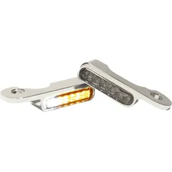 HeinzBikes LED Fittings Richtingaanwijzer positie lichtcombinatie CVO modellen 02-, zilver, zilver