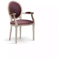 JVmoebel Esszimmerstuhl Luxus Stuhl 1 Sitzer Mit Armlehnen Holz Esszimmer Italienische Design (1 St), Made in Italy lila