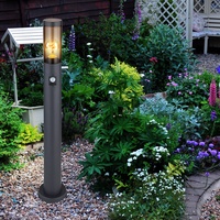 GLOBO Stehlampe Wegeleuchte Bewegungsmelder Sockelleuchte außen Gartenlampen anthrazit IP44,