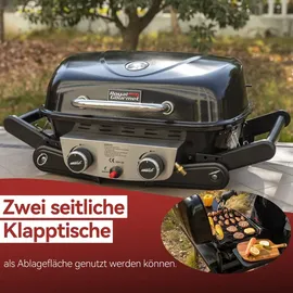 Royal Gourmet 2-Brenner Tragbarer Gasgrill schwarz
