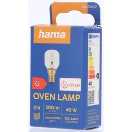 Hama LED-Backofenlampe Röhre T25 E14 25W Warmweiß