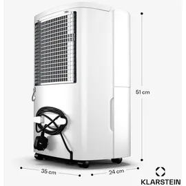 Klarstein DryFy 20L Entfeuchter 20 L/Tag 22 m2 230 m3/h Timer Wassertank mobil Weiß