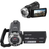 Cuifati Videokamera-Camcorder, Full HD 1080P-Digitalkamera mit 3,0-Zoll-TFT-LCD-Bildschirm, Unterstützt 6-Fach-Digitalzoom-Infrarot-Nachtsicht-Schönheitsfunktion, 30-MP-Videokamera für