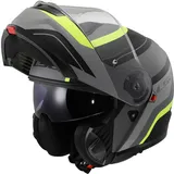 LS2 FF908 Strobe II Monza, Matt Schwarz/Grau/Neon-Gelb - L