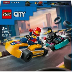 Go-Karts mit Rennfahrern