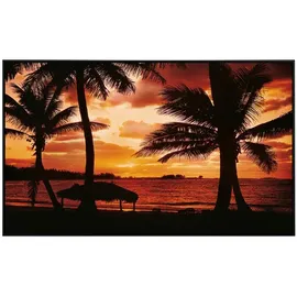 Papermoon Infrarotheizung Palm Beach in der Abenddämmerung 800 W bunt