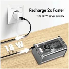 Logilink PA0306 Akkupack 10000 mAh Li-Ion Transparent