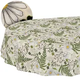 ANRO Tischdecke abwaschbar Oval 220 x 140 cm Grün