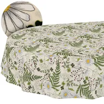 ANRO Tischdecke abwaschbar Oval 220 x 140 cm Grün