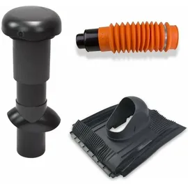 Klüber - Klöber-set13 Dachentlüftung Dn100 Anthrazit Universal Dachziegel