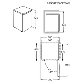AEG RTS814DXAW Kühlschrank (134 l, 845 mm hoch, Weiß)