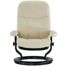 Stressless Relaxsessel Leder 85 x 100 x 77 cm creme mit Hocker